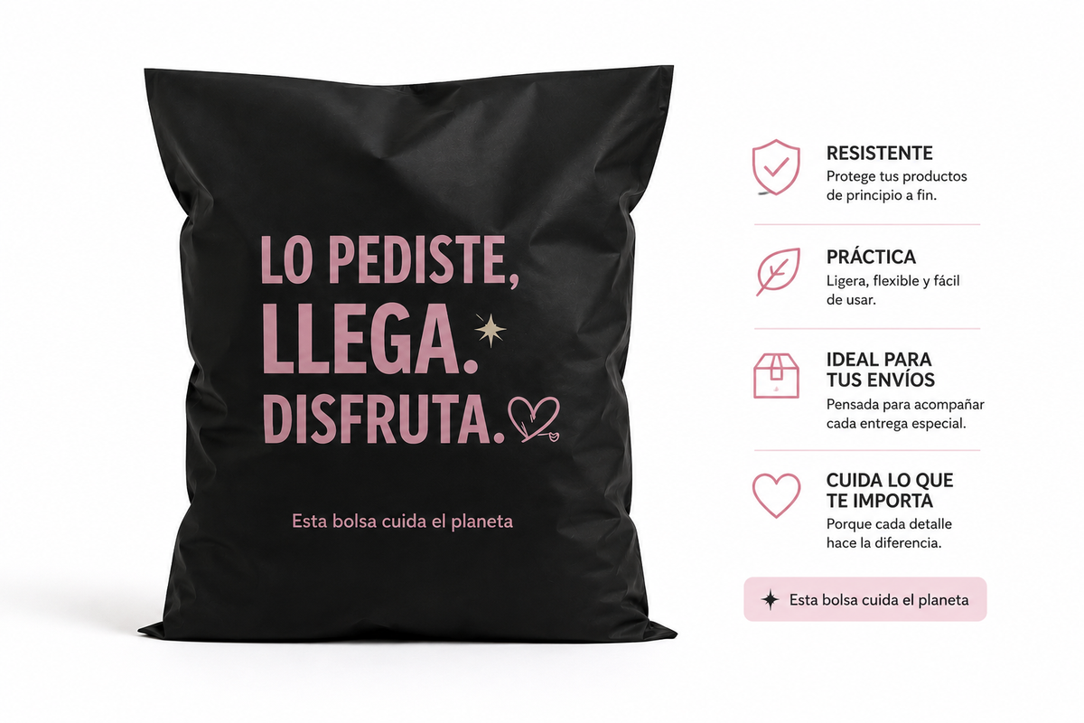 Pack 50 Bolsas Premium Negra Nuevo Diseño 70 Micrones 30x40 cm – Material Reciclado