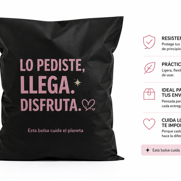 Pack 50 Bolsas Premium Negra Nuevo Diseño 70 Micrones 30x40 cm – Material Reciclado