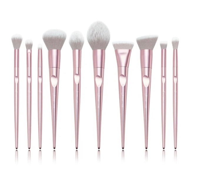 Set 10 Brochas Luxury Metallic Pink T-260