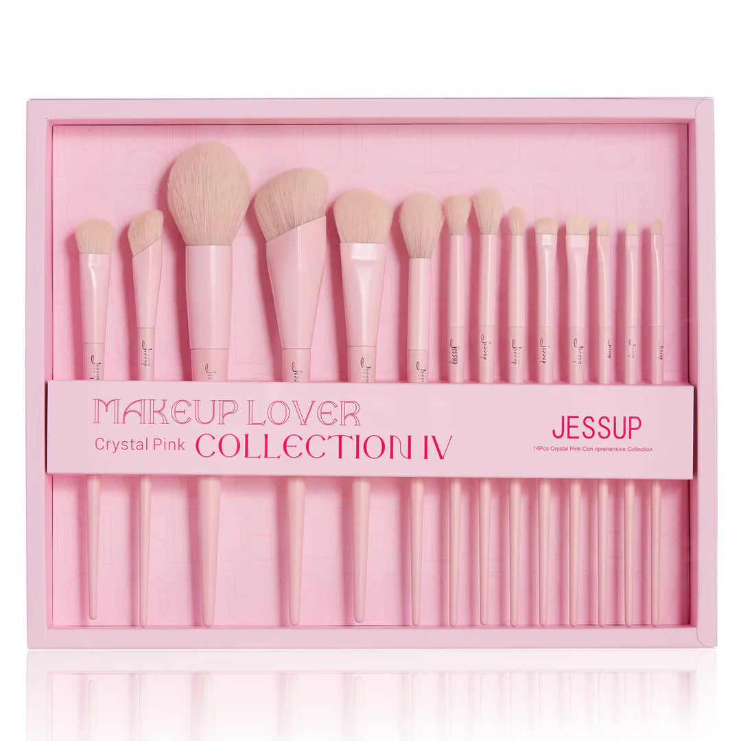 Crystal Pink Set 14 Brochas Premium Vegan T495-G
